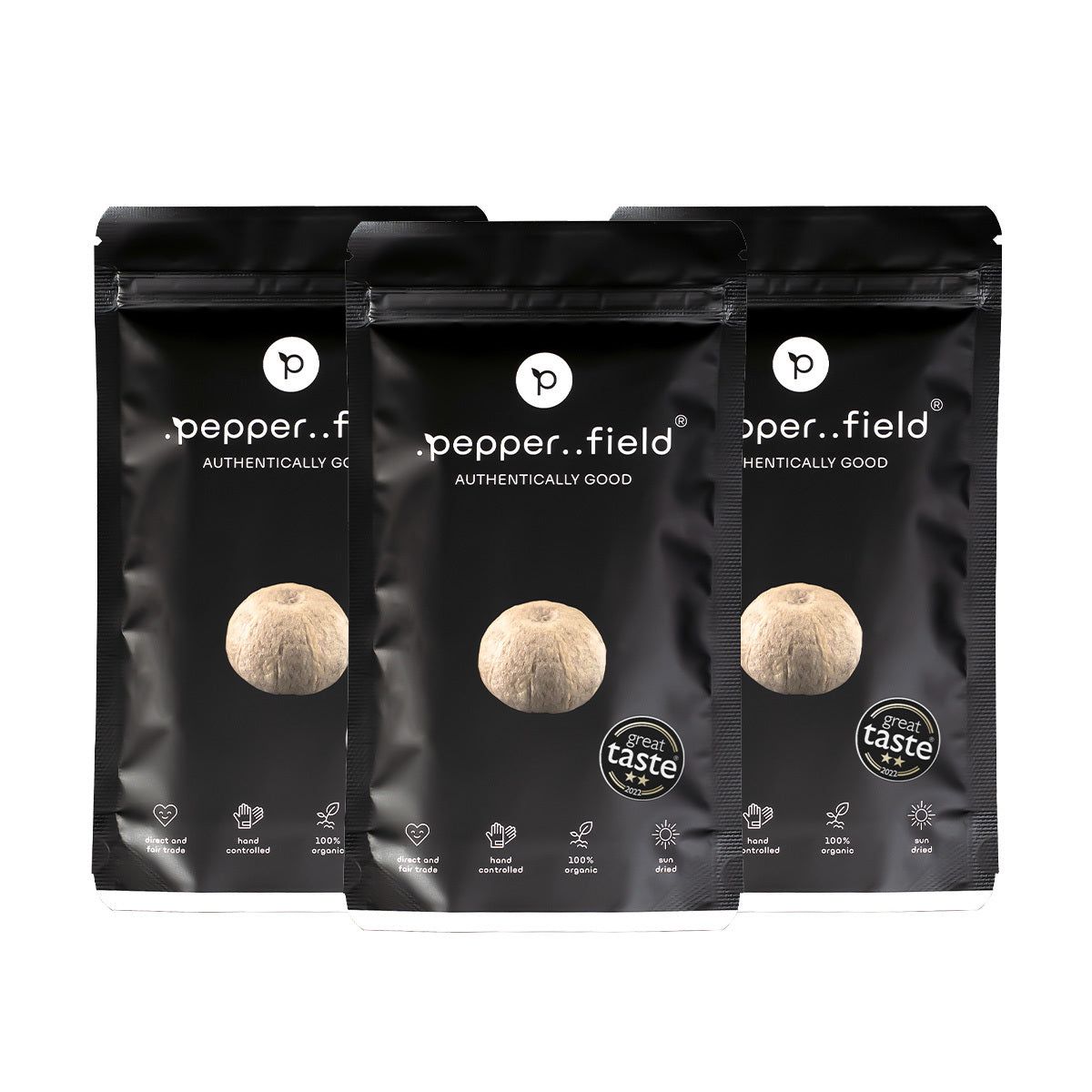 Multipack de poivre blanc de Kampot (3× 50 g)