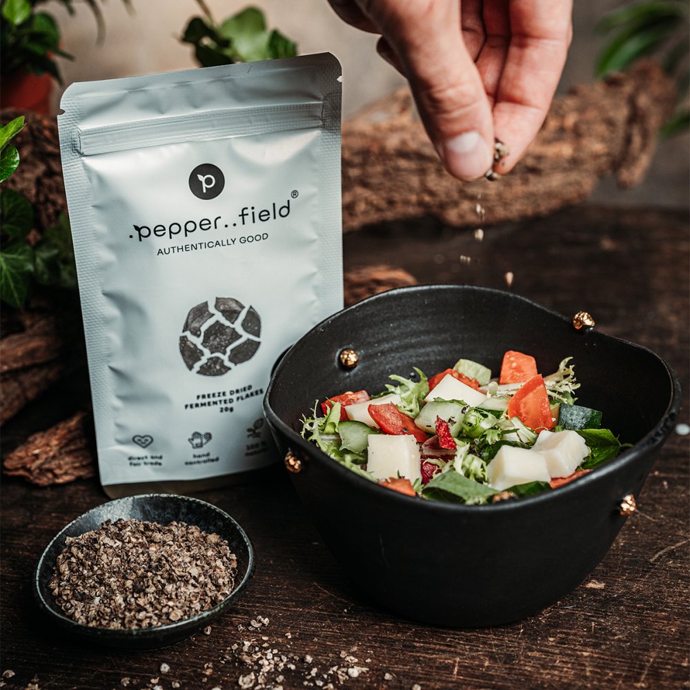 Flocons lyophilisés (Pepper Flakes) de poivre de Kampot fermenté 20 g