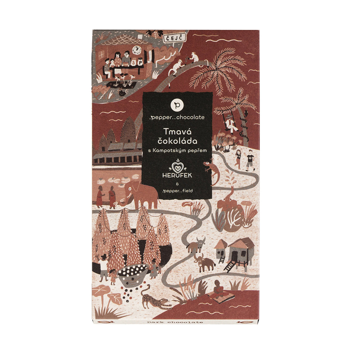 Tmavá čokoláda s Kampotským pepřem – .pepper..chocolate 50 g
