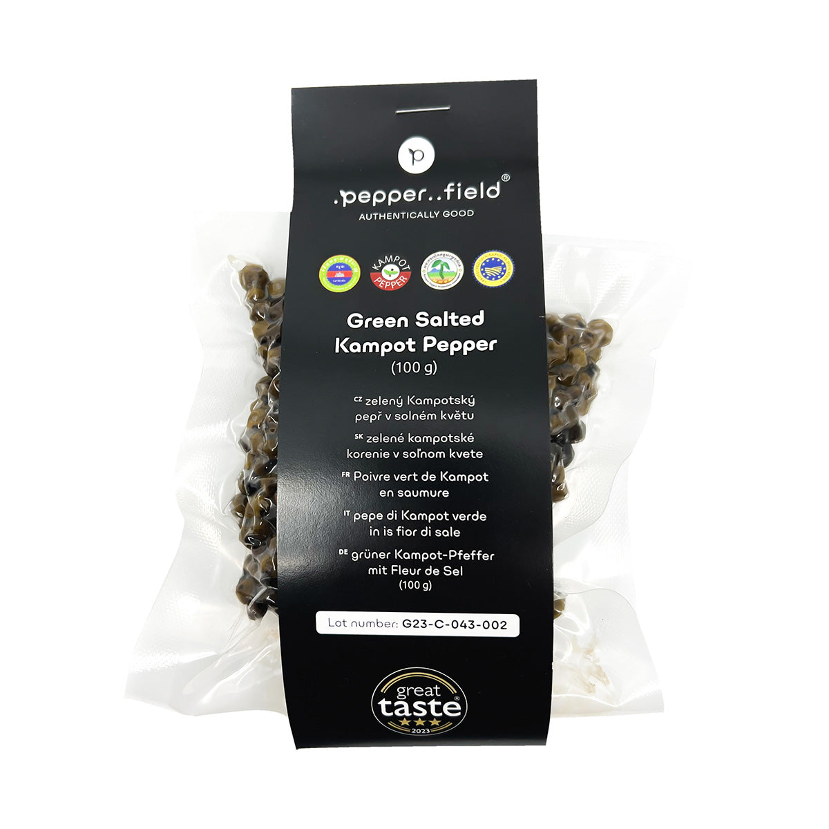 Poivre vert de Kampot en fleur de sel 100 g