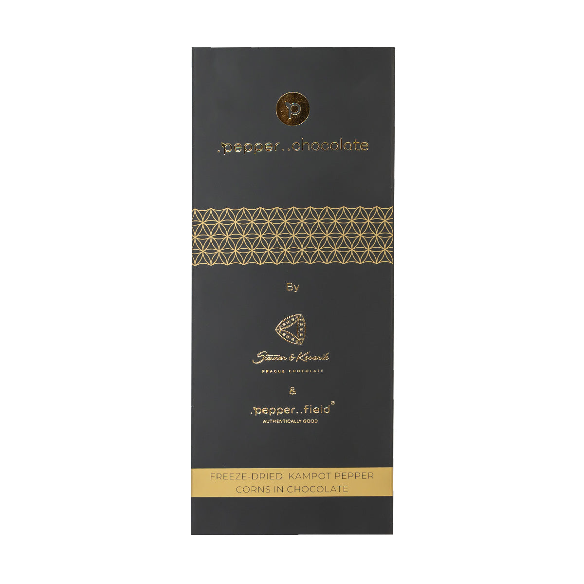 Golden chocolate expensive with lyophilized Kampot m pepper - .pepper..chocolate