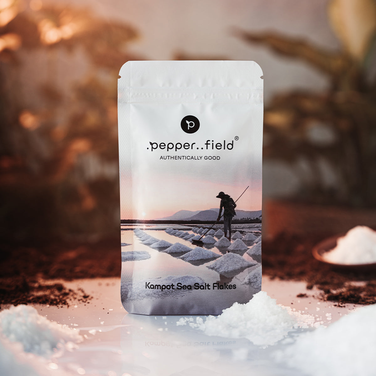 Pyramides de sel (Flocons de sel marin) – sélection des plus gros cristaux de flocons de sel de Kampot 100 g