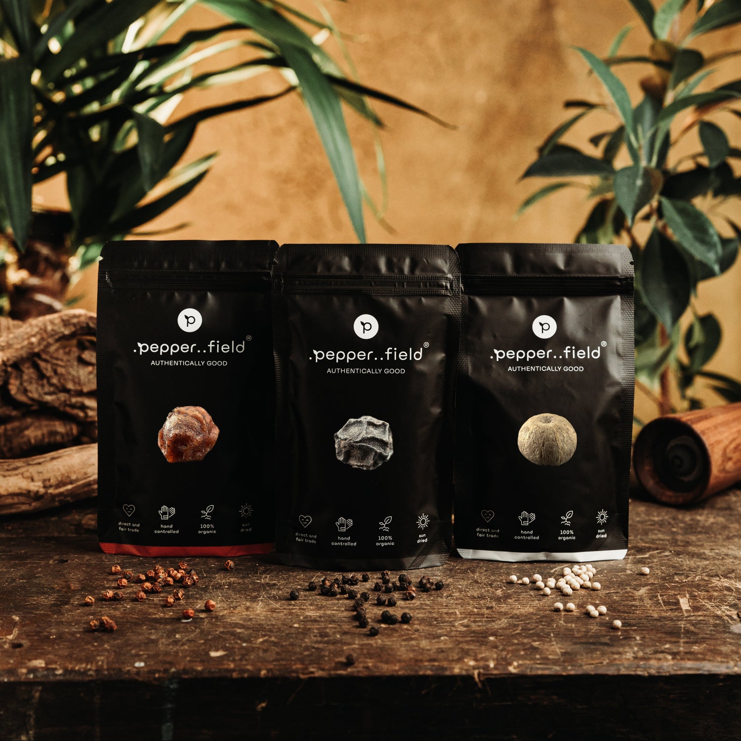 Kampotské korenie čierne, červené a biele (3× 50 g) 