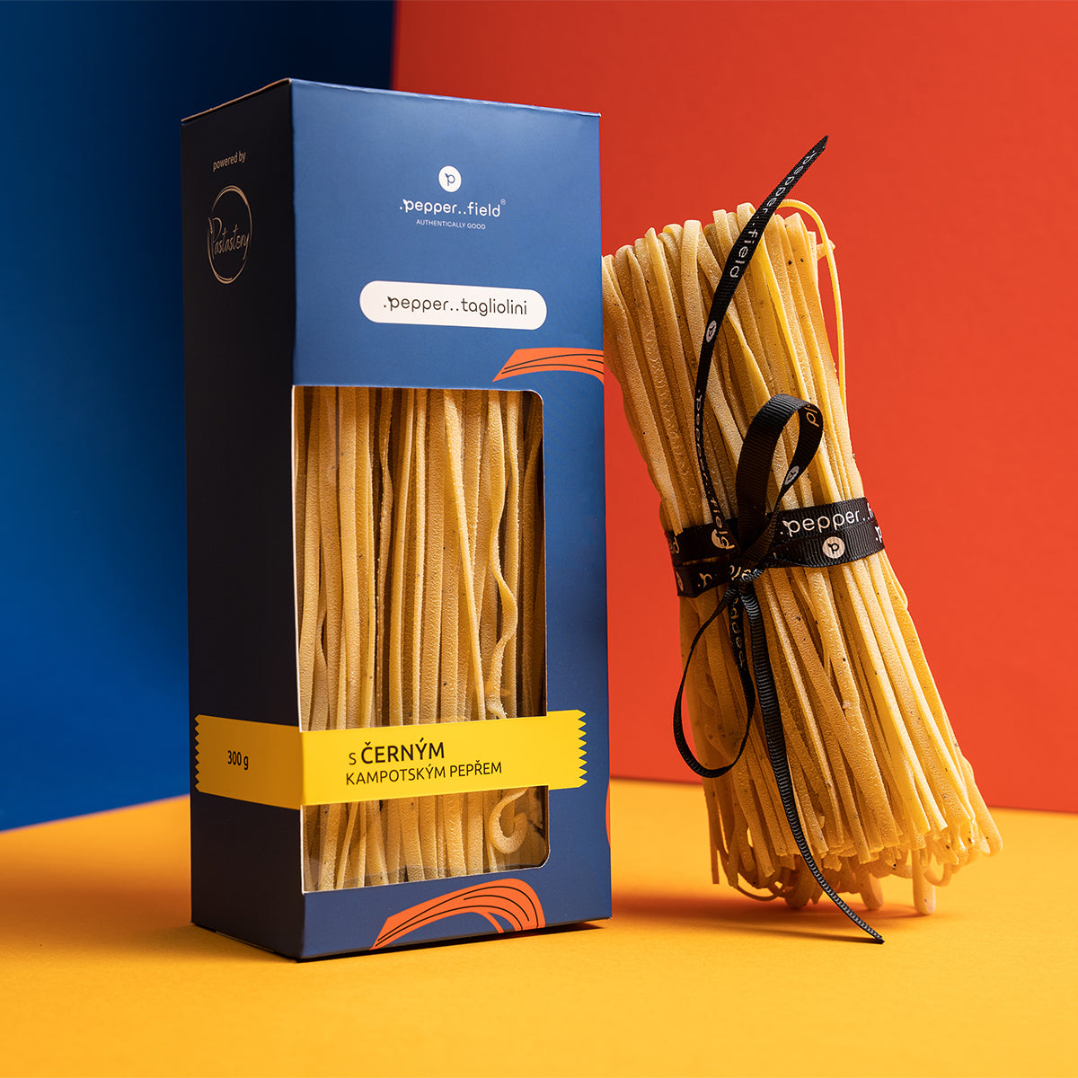 Premium .pepper..tagliolini pasta with black Kampot pepper