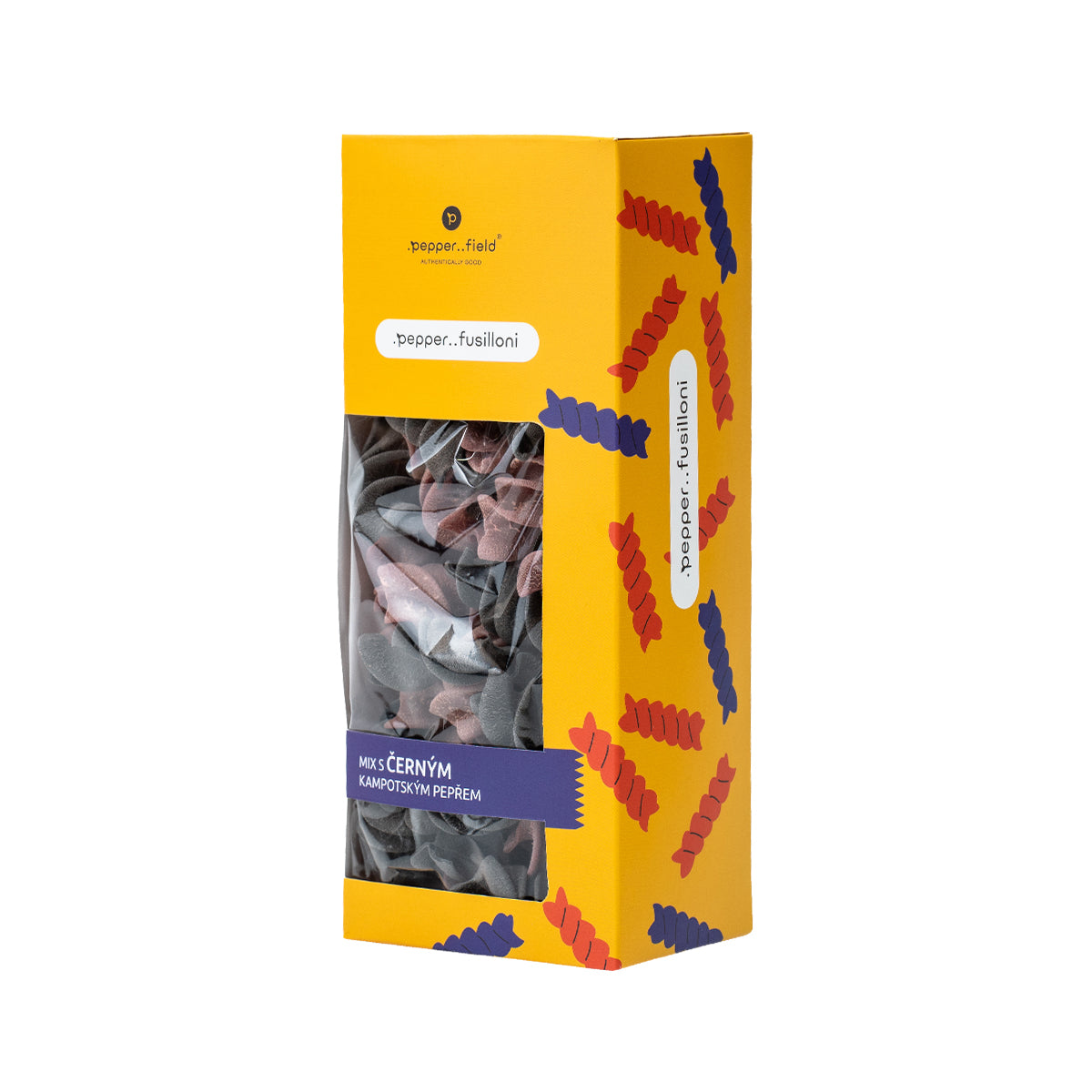 Premium .pepper..fusilloni pasta mix with black Kampot pepper